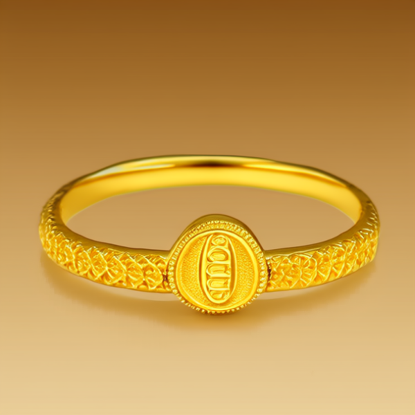 2克黄金戒指图片