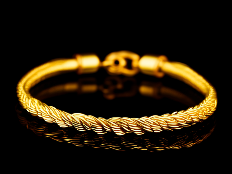 编织黄金手链图片