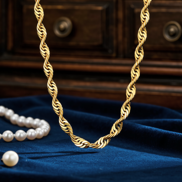 10克女士黄金项链图片